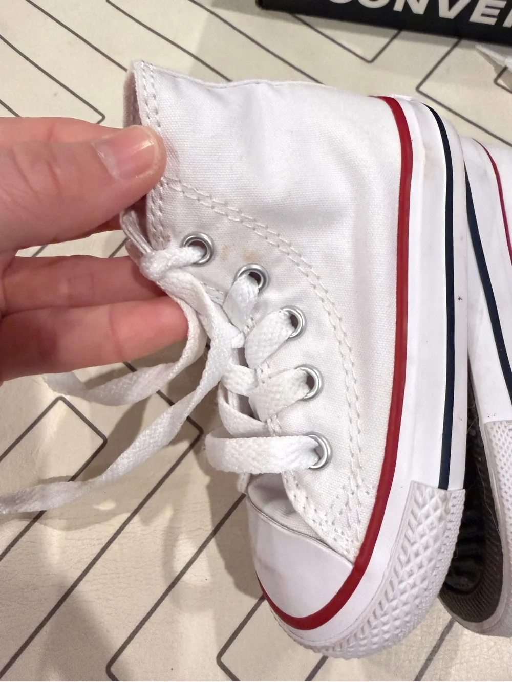 Converse Kids White Canvas High-Top Sneakers